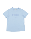 Fendi Kids' T-shirts In Sky Blue