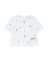 DOLCE & GABBANA DOLCE & GABBANA TODDLER GIRL T-SHIRT WHITE SIZE 7 COTTON, GLASS, CRYSTAL, BRASS