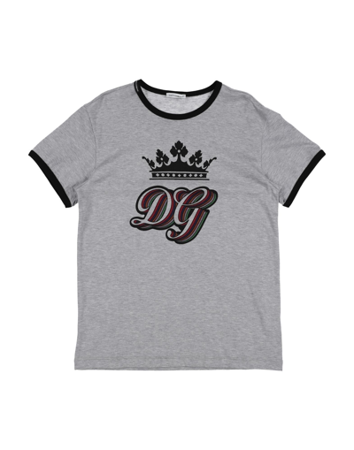 Dolce & Gabbana Kids' T-shirts In Light Grey