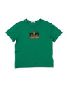 Dolce & Gabbana Kids' T-shirts In Emerald Green