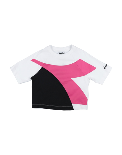 Diadora Kids' T-shirts In White