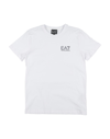 Ea7 Kids' T-shirts In White