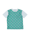 DOLCE & GABBANA DOLCE & GABBANA TODDLER BOY T-SHIRT TURQUOISE SIZE 7 COTTON, SILK