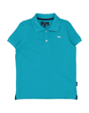 Harmont & Blaine Kids' Polo Shirts In Turquoise