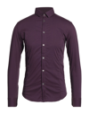 Grey Daniele Alessandrini Shirts In Dark Purple