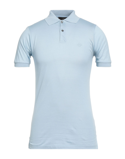 Dunhill Polo Shirts In Sky Blue