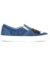 CHIARA FERRAGNI embellished slip-on sneakers,CF155211833387