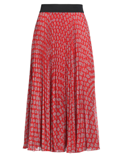 Maje Midi Skirts In Red