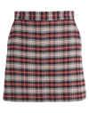 See By Chloé Checked Mini Skirt Multicolor Size 2 39% Cotton, 27% Polyester, 17% Polyacrylic, 10% Wool, 7% Synthe In Beige
