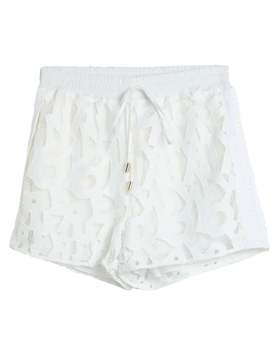 Ermanno Firenze Woman Shorts & Bermuda Shorts White Size 6 Polyester, Cotton