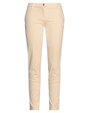 TRUSSARDI JEANS TRUSSARDI JEANS WOMAN PANTS IVORY SIZE 29 COTTON, ELASTANE