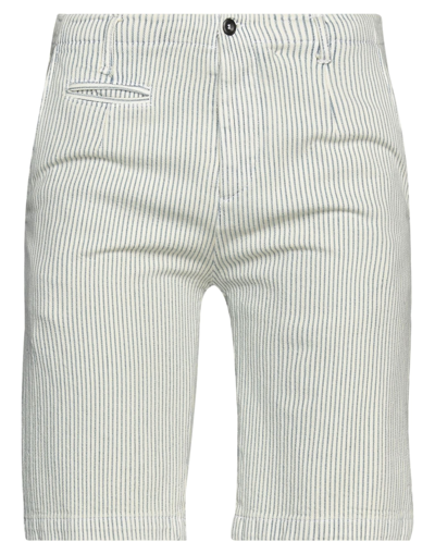 Novemb3r Man Shorts & Bermuda Shorts Ivory Size 34 Cotton In White