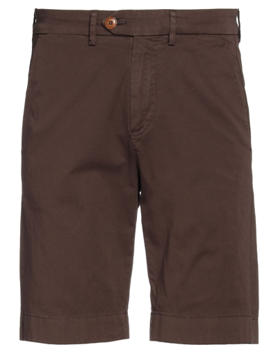 Seventy Sergio Tegon Man Shorts & Bermuda Shorts Dark Brown Size 28 Cotton, Elastane In Brown