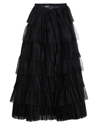Dondup Long Skirts In Black