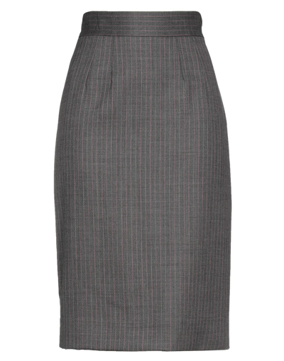 Dolce & Gabbana Midi Skirts In Grey