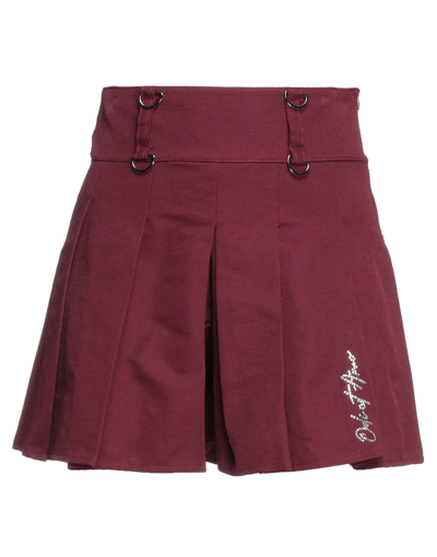 Odi Et Amo Woman Shorts & Bermuda Shorts Burgundy Size Onesize Cotton In Red