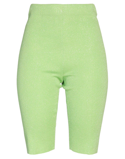 Circus Hotel Woman Shorts & Bermuda Shorts Acid Green Size 4 Viscose, Polyester In Green