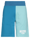 Guess Man Shorts & Bermuda Shorts Azure Size S Cotton In Blue