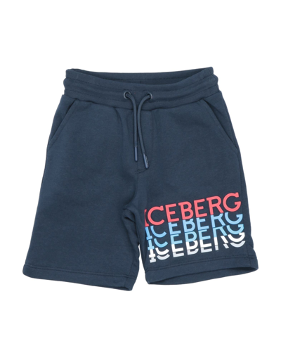 Iceberg Kids'  Toddler Boy Shorts & Bermuda Shorts Midnight Blue Size 4 Cotton, Polyester