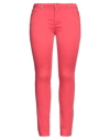 Trussardi Jeans Woman Pants Coral Size 31 Cotton, Elastane In Red