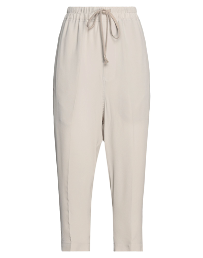 Rick Owens Cropped Pants In Light Grey