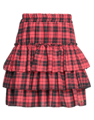 ODI ET AMO ODI ET AMO WOMAN MINI SKIRT RED SIZE ONESIZE POLYESTER, VISCOSE, ELASTANE