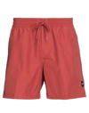 Vans Mn Primary Volley Ii Man Shorts & Bermuda Shorts Cocoa Size Xl Cotton, Nylon In Brown