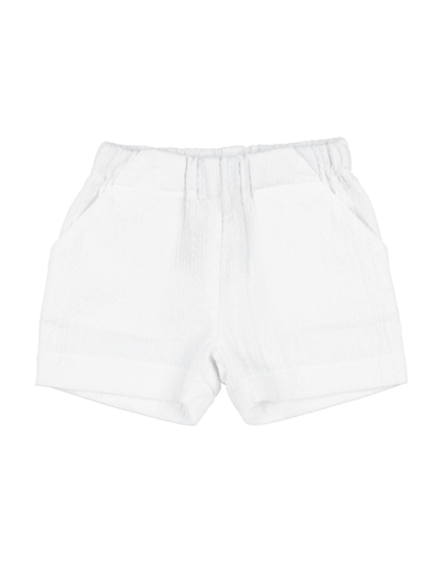 Paz Rodriguez Kids'  Newborn Girl Shorts & Bermuda Shorts White Size 3 Cotton, Elastane
