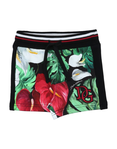 Dolce & Gabbana Babies'  Newborn Boy Shorts & Bermuda Shorts Black Size 3 Cotton, Polyester, Viscose, Elastan
