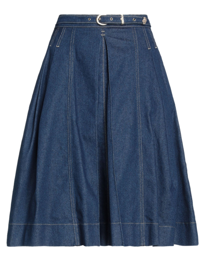 Versace Jeans Couture Denim Skirts In Blue