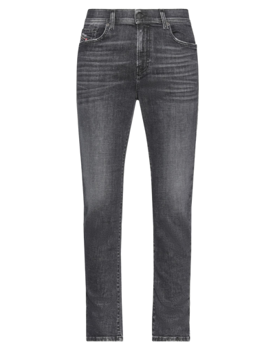 DIESEL DIESEL MAN JEANS BLACK SIZE 27W-30L COTTON, ELASTANE