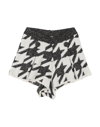Simonetta Teen Houndstooth-pattern Knitted Shorts In Black