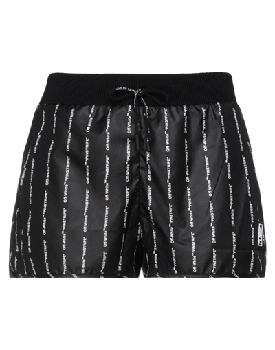 Off-white Woman Shorts & Bermuda Shorts Black Size 6 Polyester, Viscose, Polyamide