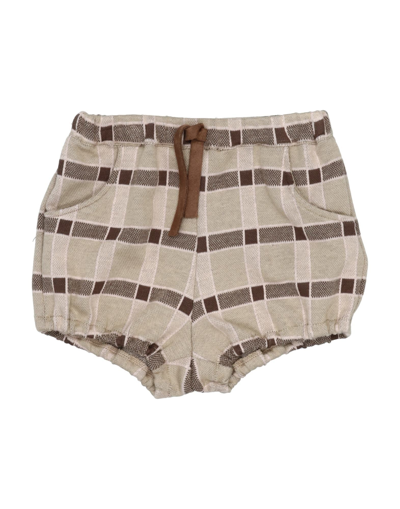 Aletta Newborn Boy Shorts & Bermuda Shorts Beige Size 3 Cotton, Polyester, Elastane In Beige