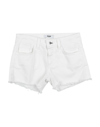 Msgm Kids' Shorts & Bermuda Shorts In White