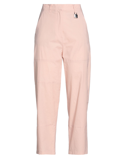 Pinko Uniqueness Woman Pants Pink Size 0 Cotton, Elastane
