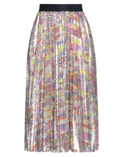 Emilio Pucci Midi Skirts In Platinum