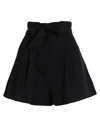 OTHER STORIES & OTHER STORIES WOMAN SHORTS & BERMUDA SHORTS BLACK SIZE 4 LYOCELL, LINEN