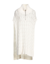19.70 Nineteen Seventy Woman Cape Ivory Size Onesize Virgin Wool, Acrylic