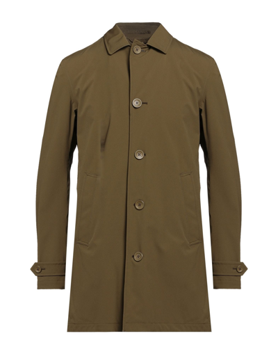 Herno Overcoats In Military Green