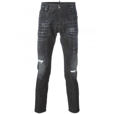 Dsquared2 16.5cm Distressed Clement Denim Jeans In Blue