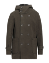 Distretto 12 Coats In Military Green