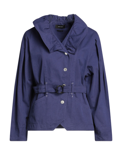 Isabel Marant Overcoats In Dark Blue