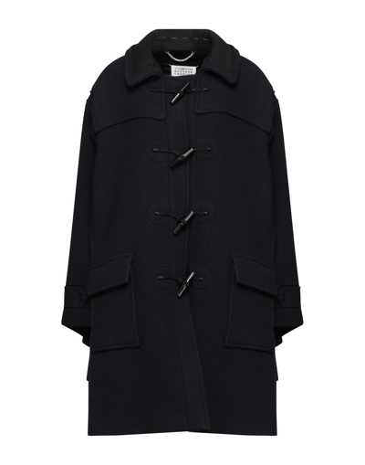 Maison Margiela Woman Cape Midnight Blue Size 4 Wool, Polyester, Virgin Wool