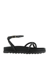 Chiara Ferragni Toe Strap Sandals In Black