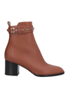 Valentino Garavani Ankle Boots In Brown