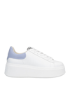 Ash Lace-up Chunky Leather Sneakers In White