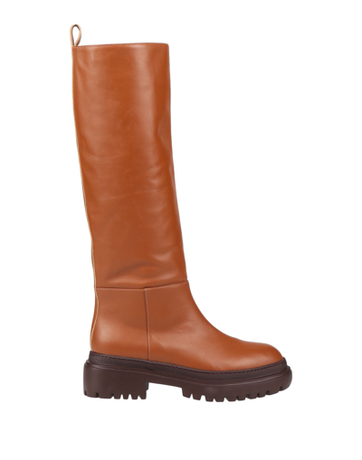L'autre Chose Knee Boots In Brown