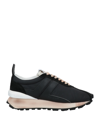 Lanvin Bumper Distressed Sneakers In Black Nylon In Black