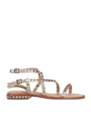Ash Play Stud-embellished Sandals In Grey